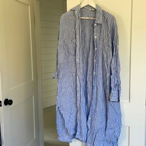 Zara long button down